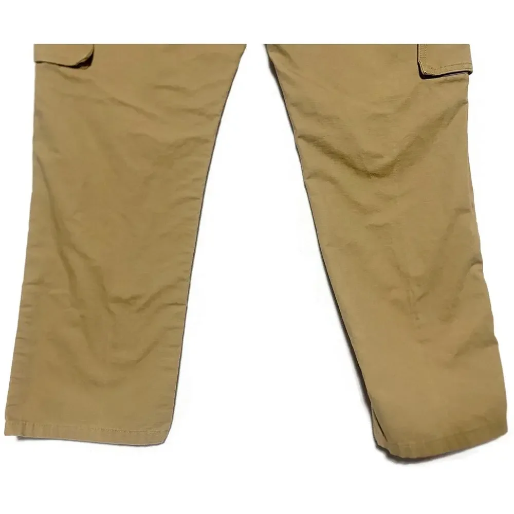 Wrangler Men's Cargo Work Pants Khaki Brown Utility 36x32 RN130273